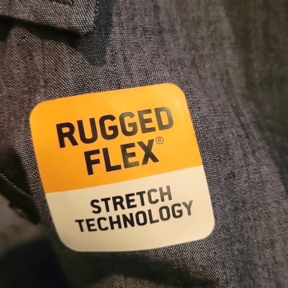 𝅺NEW! CARHARTT Indigo  Chambray Pullover Relaxed Fit Long Sleeve Top Small. - Picture 6 of 8